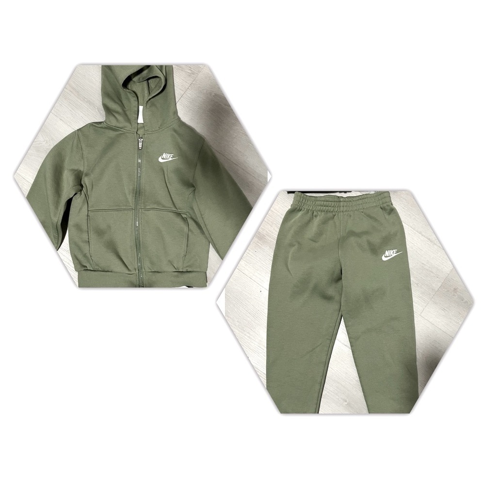 Nike Boys Large (6-7) Sportswear Club Fleece Full-Zip Hoodie & Jogger Pant Set - Picture 1 of 14